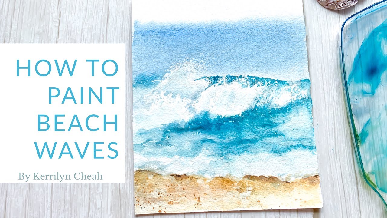 How To Paint Ocean Water with Watercolor Tutorial 