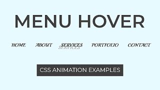 Pure CSS Menu Hover Effect | CSS Hover Animation