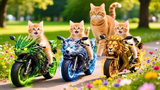 Download Lagu Mama Cat Trims Fur on the Farm and Makes Tiger Hat For Kittens At Home🐾🎩🐯 MP3