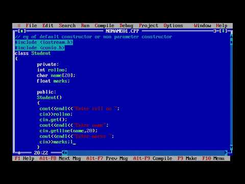 Default constructor in c++ progarm example of default constructor