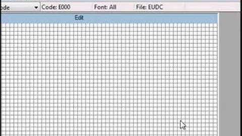 Font Editor in Windows Vista