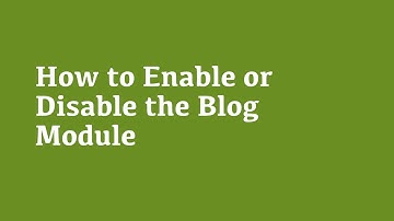 How to Enable or Disable the Blog Module on Webfluss | Quick Tutorial