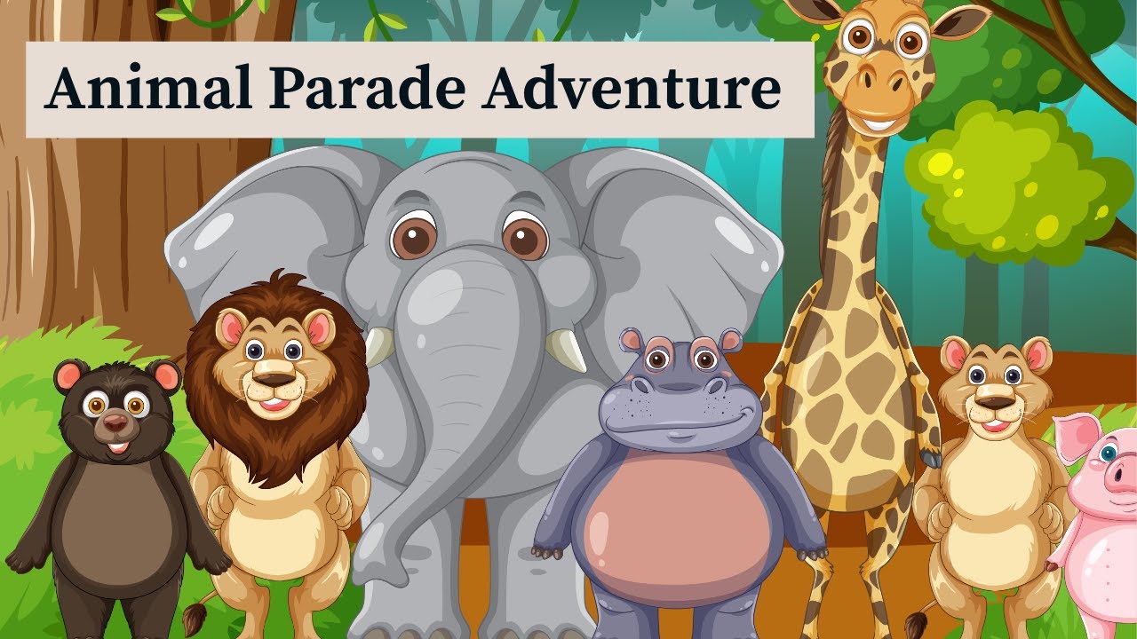 Animal Parade | Kids Song with Actions & Animal Sounds (Clap & Roar) [Lyrics]