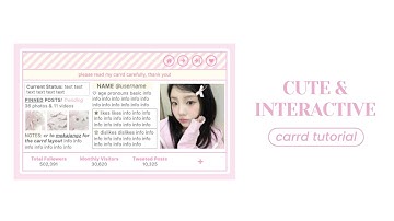cute interactive carrd tutorial - cr mokajangz
