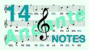Treble (G) Clef, Do Re... (Ti): Learn to Read the SOL Note in 2 Minutes (Andante, 14 Notes)