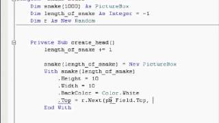 VB.net Game of Snake