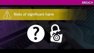 Breach video series - Risks of significant harm
