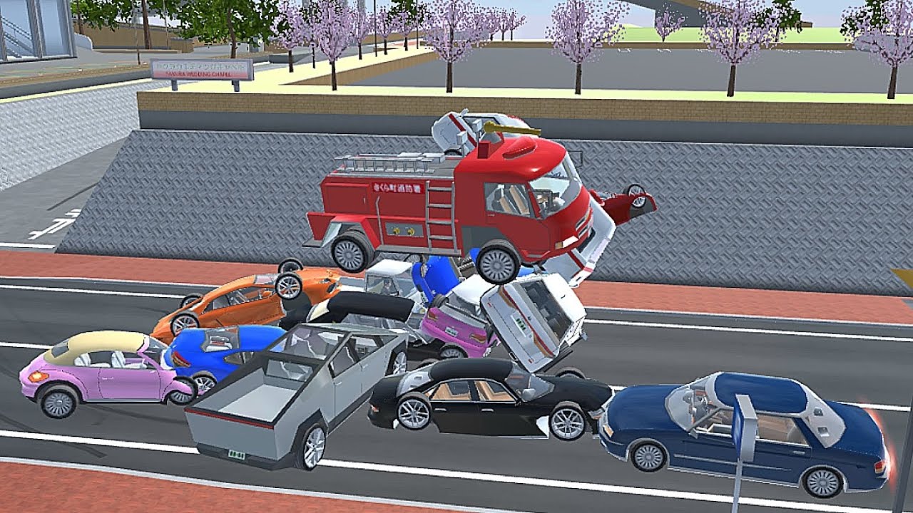 ALL RAINBOW COLOURS CARS COLLECTION AT REPAIR SHOP ✅✅ || SAKURA SCHOOL SIMULATOR ✅✅ || SAKURA SCHOOL