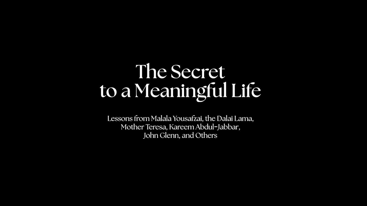 The Real Secret to a Life of Purpose (It’s Not What You Think) - YouTube