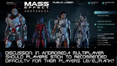 Mass Effect Andromeda Multiplayer What Level Should You Be For Each Difficulty?