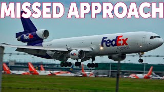 Fedex Md-11 Go Around - London Stansted Airport