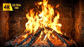 🔥 Cozy Fireplace 4K (12 HOURS) Cozy Crackling Fire Sounds. Fireplace Burning for TV Background