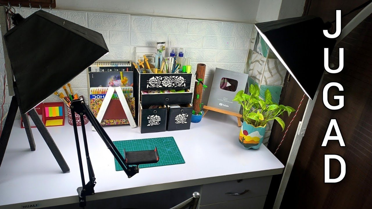I Made My STUDIO*! (7 DIYs : Tripod, Studio Lights, Organizer & more...)