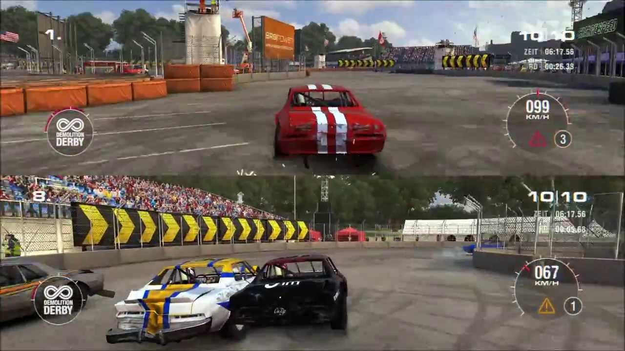 GRID 2 - ''Demolition Derby DLC'' Splitscreen Gameplay [HD]