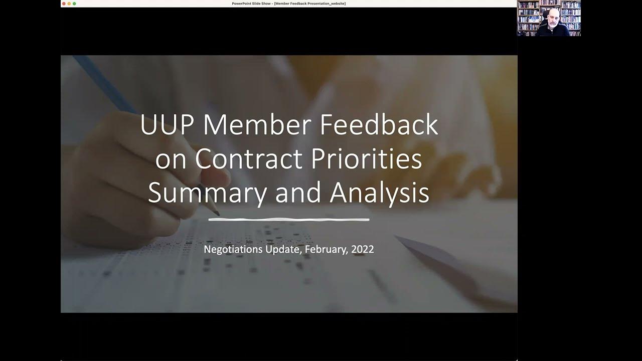 UUP Negotiations Team "UUP Member Feedback on Contract Priorities