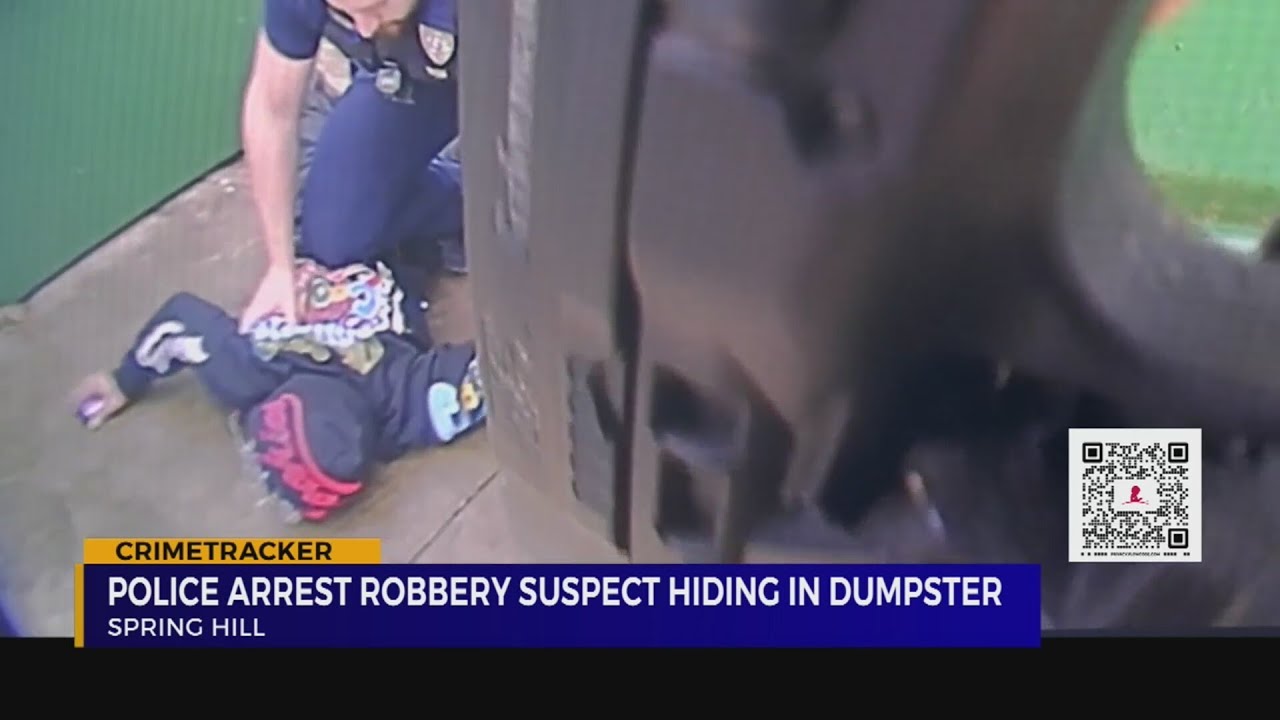 Police arrest robbery suspect hiding in Spring Hill dumpster - YouTube