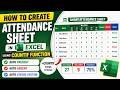 How to Create Attendance Sheet in Excel Using COUNTIF Function |Auto Present, Absent & Status System