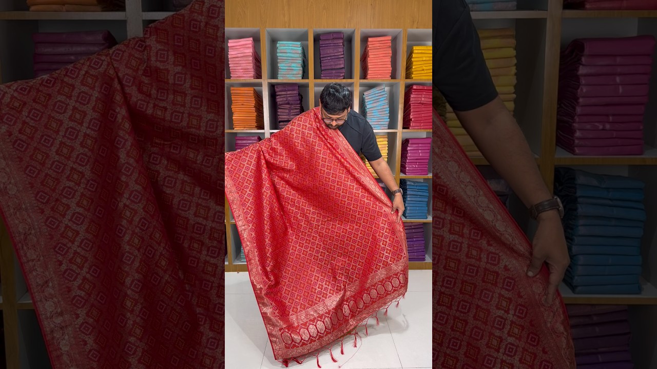 Pure Zari Weaving Viscose Silk Bandhani Dupatta