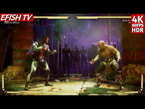 Jax Briggs vs Baraka (Hardest AI) - Mortal Kombat 11 | 4K 60FPS HDR