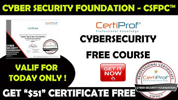 Cyber Security Free Course with Certificate | Certiprof Cyber Security Foundation Free Certificate
