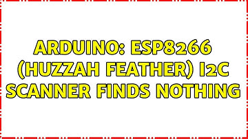 Arduino: ESP8266 (Huzzah Feather) I2C scanner finds nothing