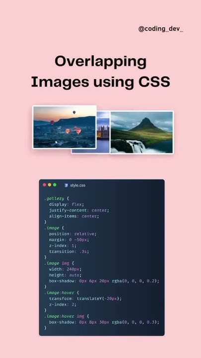 Overlapping Images trick using CSS - YouTube