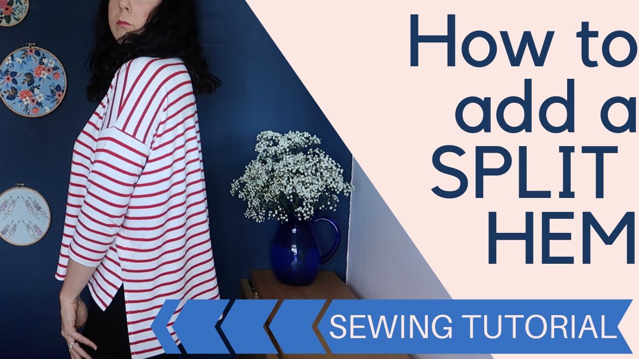 How to add a split hem to any jersey top - SEWING TUTORIAL 