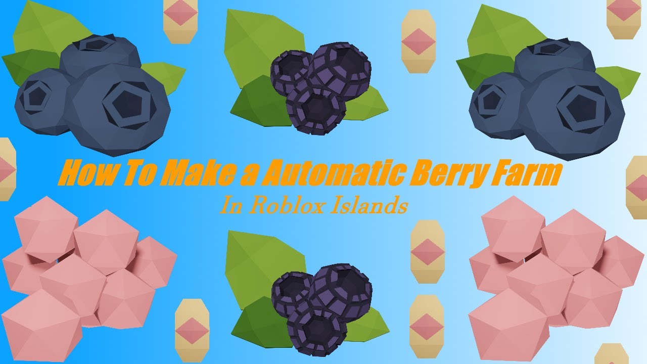 How To Make A Automatic Berry Farm In Roblox Islands YouTube