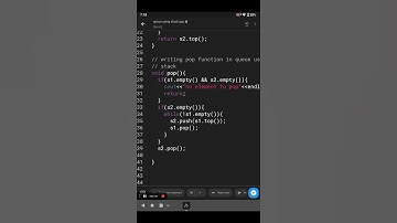 pop() function in queue using stack in C++ #shorts #programming #youtube #c++ #dsa