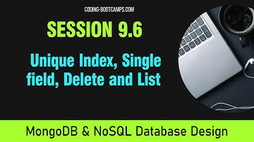 NoSQL and MongoDB Database Basics: Session 9.6 - Unique Index, Single ﬁeld, Delete and List