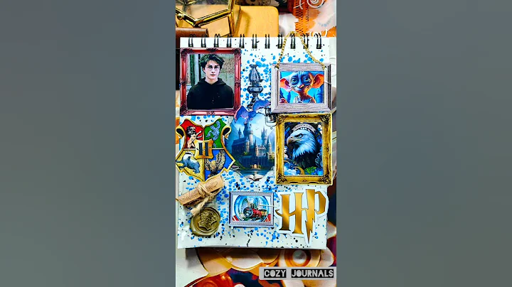 ASMR Harry Potter Journal 🪄🎩🔮✨| Scrapbook #journaling #harrypotter #dumbledore #fyp  #shortvideo