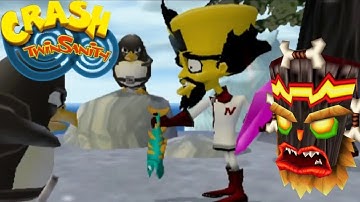 Crash Twinsanity Walkthrough (PS2) - Part 4 - Ice Climb (100% All Gems)