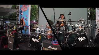 Duet Drummer - NAJWA & ALFIAN - Drum Cover - Darah Juang - Najwa & Aris - JEC - JVWF 2017