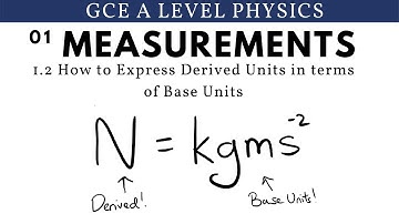GCE A Level Physics | How to Express Derived Units in terms of Base Units (Measurements Chapter)