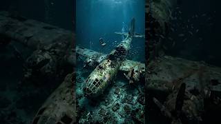 A Dolphin With GoPro Found a Sunken U.S Military Plane #pov #deepsea #dolphin