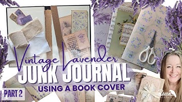 Hoe maak je een junkjournal met een boekomslag | Lavendel & sepia thema deel 2