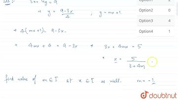 The number of integral values of m, for which the x coordinate of the point of intersection of t...