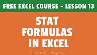 Stats Formulas in Excel - Explained with Examples screenshot 3