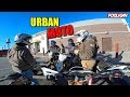 Urban moto  dirt bikes explore the city