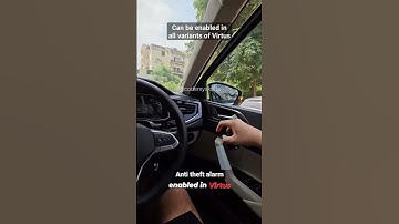 🔥🔥Anti theft alarm enabled in VW Virtus, a must have feature, #shortsviral #virtus #shorts #ytshorts
