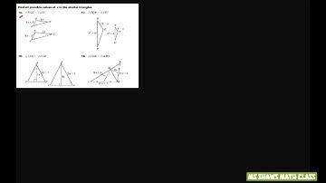 Find all possible values of x in similar triangles