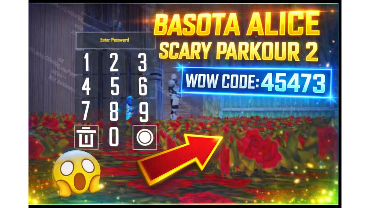 BASOTA ALICE SCARY PARKOUR 2 😱 | BGMI WOW MODE Horror Parkour | WOW Code 45473