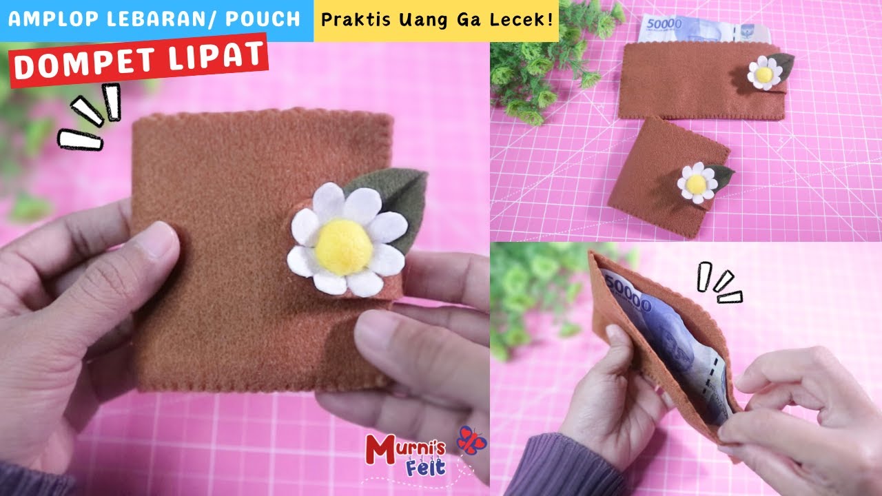 Cara Membuat Dompet dari Kain Flanel | How to Make a Wallet From Felt | Amplop Lebaran Terbaru 2024