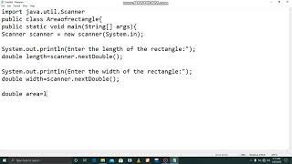 How to print The Area of the Rectangle in Java by Herbert Solver