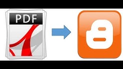 How to embed PDF in Blogger blog 
