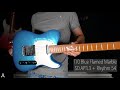 Aristides T/0 Blue Flamed Marble | Seymour Duncan APTL3 + Rhythm 54