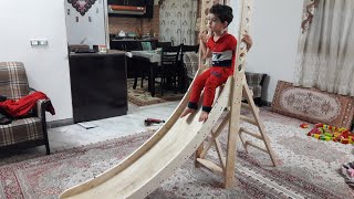 Homemade wooden slide