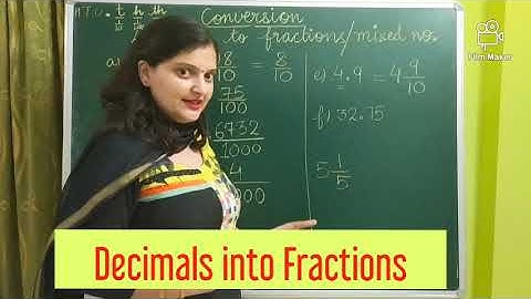 Conversion of Decimals into Fractions (Class V)