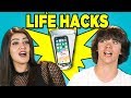 10 LIFE HACKS YOU NEED TO KNOW with TEENS (REACT)