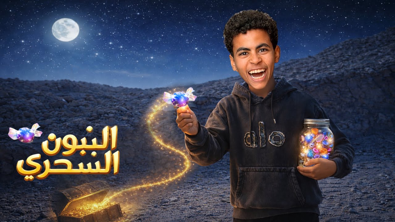 مروان لقي بنبوني سحري كل ما ياكل بيعرفه مكان ذهب ( مروان اكل كثير اوي )🤴😨